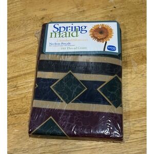 Vintage Springmaid Amalfi Set of 2 Standard Pillowcases Burgundy 180 Percale NEW